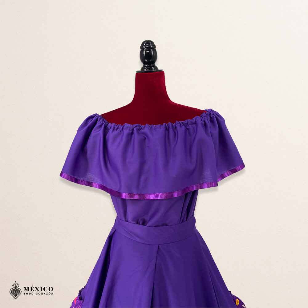 Mexican Dress Set Single Circle Skirt - Day Of The Dead & Noche De Muertos